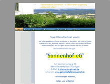 Tablet Screenshot of gemeinschaft-sonnenhof.de